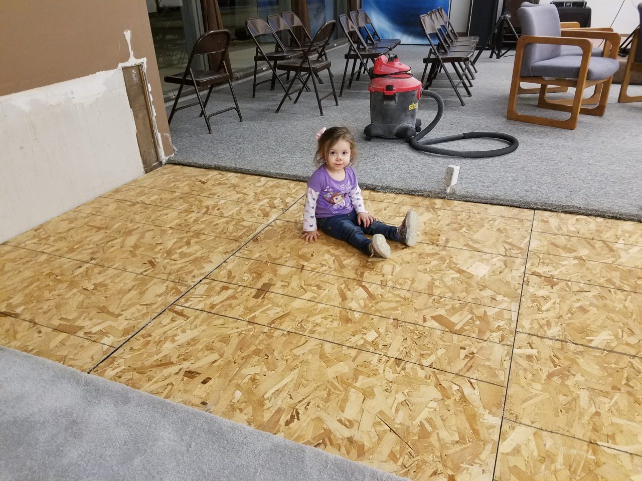 Trying out the new floor! April 2017
